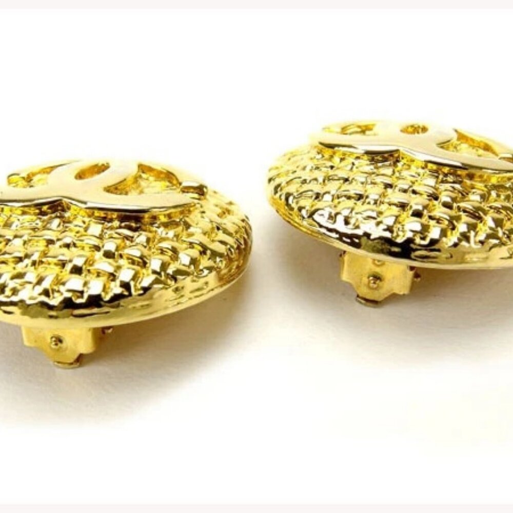 Chanel Earrings COCO Gold Woman Authentic Used Y1806 - Picture 6 of 6